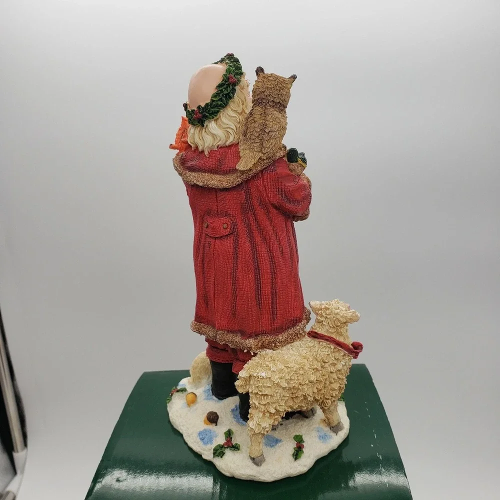 Holiday Lane Poly Resin Woodland Santa W/ Animals‎ Christmas 8